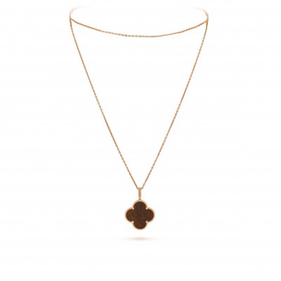 VAN CLEEF  ARPELS MAGIC ALHAMBRA LONG NECKLACE, 1 MOTIF - ROSE GOLD, LETTERWOOD  VCARO3M700